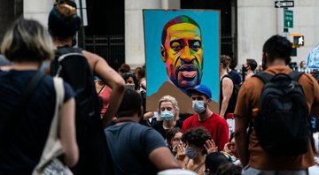 None - Protesto pela morte de George Floyd nos EUA (Foto: Jeenah Moon/Getty Images)