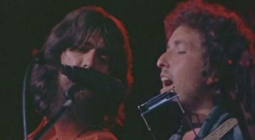 None - George Harrison e Bob Dylan no Concert for Bangladesh (Foto: Reprodução / Vimeo)