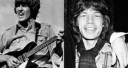 George Harrison e Mick Jagger (Foto 1: AP) (Foto 2: Reprodução)