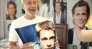 George Clooney mostrando a coleção do Brad Pitt (Foto: Reprodução / YouTube / Omaze)