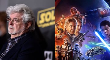 None - George Lucas (Foto: Frazer Harrison), Star Wars: O Despertar da Força (Foto: Divulgação / Disney)