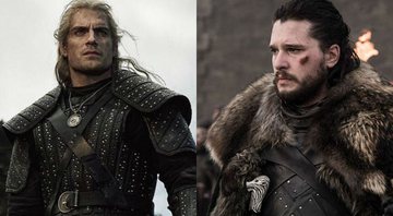 None - Henry Cavill em The Witcher e Kit Harington em Game Of Thrones (Foto 1: Reprodução/Netflix | Foto 2: Reprodução/HBO)