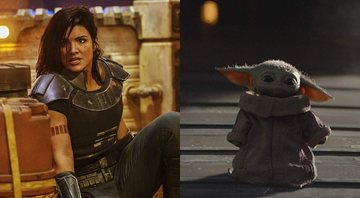 None - Gina Carano como Cara Dune e Baby Yoda (foto: reprodução/ Lucasfilm)