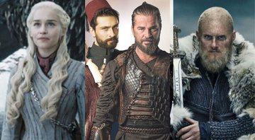None - Game of Thrones, Resurrection Ertugrul e Vikings (Foto 1: Reprodução/ Foto 2: Reprodução/ Foto 3: Divulgação/ History)