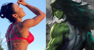 Gracyanne Barbosa e She-Hulk (Foto 1: Reprodução/Instagram | Foto 2: Reprodução)