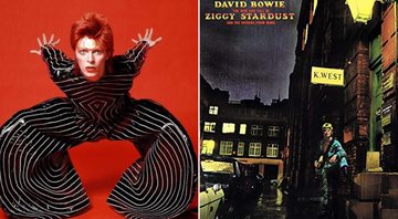 None - Ziggy Stardust e a capa do álbum 'The Rise And Fall of Ziggy Stardust and The Spiders From Mars'