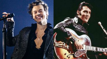 None - Harry Styles durante show (Foto: Helene Marie Pambrun / Getty Images) | Elvis Presley (Foto: NBC)