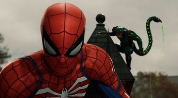 Escorpião e Homem Aranha em Marvels' Spider-Man para PS4 (Foto: Reprodução / Insomniac Games)