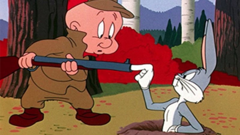 Hortelino segurando uma arma de fogo em Looney Tunes (Foto: Reprodução)