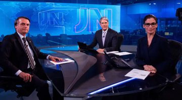 Jair Bolsonaro no 'Jornal Nacional' durante entrevista para a eleição presidencial de 2018 - João Cotta/TV Globo