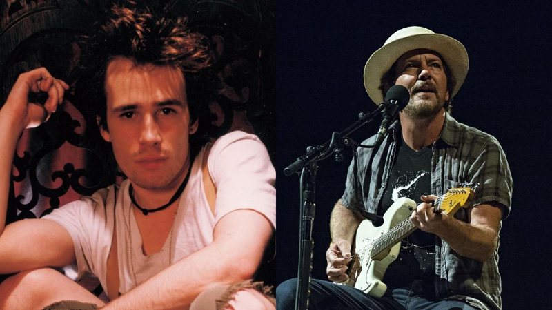 Jeff Buckley (Foto: Merri Cyr/Sony Music/Divulgação) e Eddie Vedder (Foto: Amy Harris / Invision / AP)