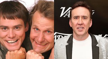 None - Jim Carrey e Jeff Daniels em Debi & Loide - Dois Idiotas em Apuros (Foto: Divulgação) | Nicolas Cage (Foto: Astrid Stawiarz / Getty Images)