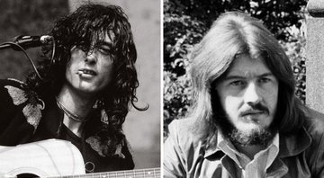 None - Jimmy Page em 1977, durante apresentação do Led Zeppelin no festival Day on the Green, em Oakland, Califórnia (Foto: Michael Zagaris Photography LLC e Reel Art Press) e John Bonham (Foto: AP)