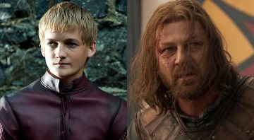 Joffrey e Ned Stark (Foto 1: Divulgação/ Foto 2: Reprodução)