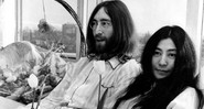 John Lennon e Yoko Ono no Bed-In (Foto: AP)
