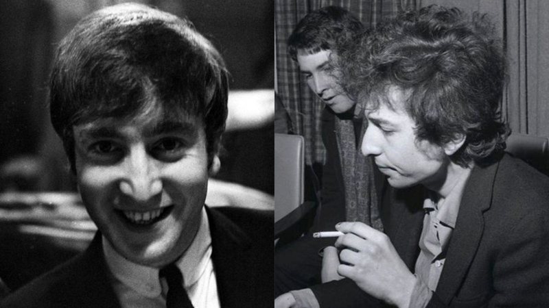 John Lennon (Foto: Dalmas Sipa Press / AP Images) e Bob Dylan (Foto: Landmark / MediaPunch / IPX)