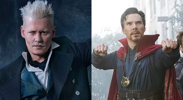 None - Johnny Depp em Animais Fantásticos e Benedict Cumberbatch em Vingadores: Guerra Infinita