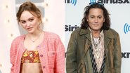 Lily-Rose Depp (Foto: Julien M. Hekimian/Getty Images For Chanel) e Johnny Depp (Foto: Noam Galai/Getty Images for SiriusXM)