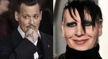 Johnny Depp (Foto: Vianney Le Caer/Invision/AP) e Marilyn Manson (Foto: Frazer Harrison/Getty Images)