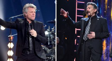 Jon Bon Jovi (Foto: Christopher Polk / Getty Images) e Alec John Such (Foto: Theo Wargo / Equipe)