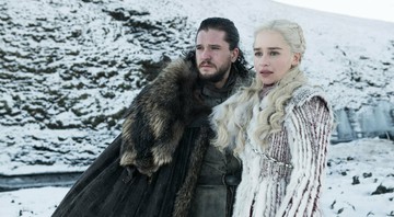 None - Kit Harington and Emilia Clarke em Game of Thrones (Foto: Divulgação / IMDB)