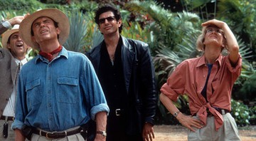 None - Sam Neill, Jeff Goldblum e Laura Dern em Jurassic Park (foto: Reprodução Universal Studios)