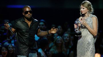 None - Kanye West e Taylor Swift no VMA 2009 (Foto: ASSOCIATED PRESS)