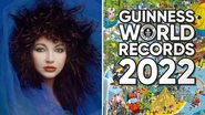 Kate Bush (Foto: Reprodução) e capa do Guinness World Records 2022 (Foto: Divulgação)