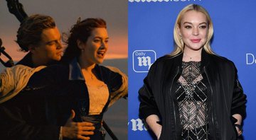 Kate Winslet e Leonardo DiCaprio em Titanic (Foto: Divulgação) e Lindsay Lohan (Foto: Slaven Vlasic/Getty Images)