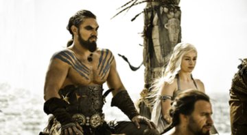 None - Khal Drogo e Daenerys em Game Of Thrones (Foto: Reprodução)