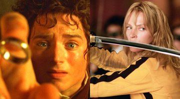 None - Elijah Wood como Frodo em O Senhor dos Anéis (Foto: Divulgação/Netflix) / Uma Thurman em Kill Bill (Foto: Reprodução)