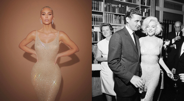 Kim Kardashian e Marilyn Monroe: o mesmo vestido, 60 anos depois - Reprodução/Instagram