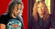 Kirk Hammett e Dave Mustaine, líder do Megadeth (Foto 1:Amy Harris/Invision/AP | Foto 2 : Instagram / Reprodução)