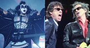 Gene Simmons (Foto: Amy Harris / Invision / AP) | Mick Jagger e Keith Richards, dos Rolling Stones, em 1999 (Foto: AP Images / Elise Amendola)