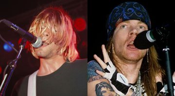 None - Kurt Cobain, do Nirvana (Foto: Kevin Estrada/MediaPunch/IPX) e Axl Rose em 1988 (Foto: Gene Ambo / MediaPunch /IPX)
