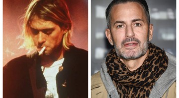 Kurt Cobain e o designer Marc Jacobs (Foto: AP/Evan Agostini/Invision/AP)