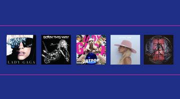 Capas de alguns dos álbuns de sucesso de Lady Gaga - Créditos: Reprodução / Amazon
