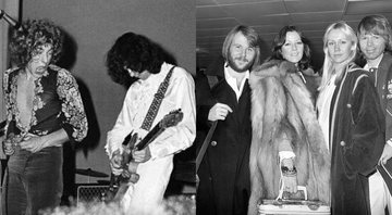 Led Zeppelin e ABBA (Foto 1: Reprodução/ Instagram/Jørgen Angel/ Foto 2: Press Association via AP Images)