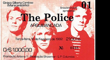O ingresso para o show no Rio, em 1982 - Reprodução