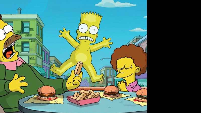 A nudez de Bart é um dos paradigamas quebrados em Os Simpsons - O Filme - The Simpsons TM and © 2007 Twentieth Century Fox Film