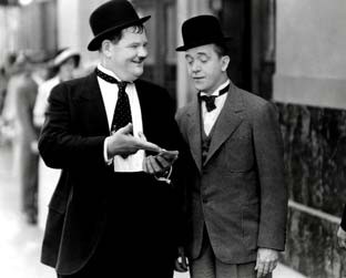 Oliver Hardy e Stan Laurel formaram a dupla cômica mais conhecida do cinema - Divulgação