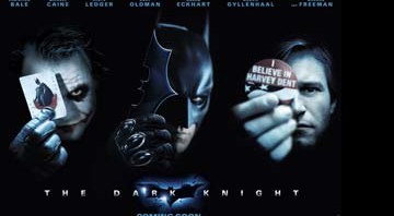 Batman, Coringa e Harvey Dent, os três protagonistas de <i>Batman: O Cavaleiro das Trevas</i> - Reprodução