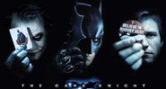 Batman, Coringa e Harvey Dent, os três protagonistas de <i>Batman: O Cavaleiro das Trevas</i>
