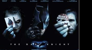 Batman, Harvey Dent e Coringa, o trio principal de <i>Batman: O Cavaleiro das Trevas</i> - Reprodução