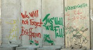 Pichações no muro, entre Jerusalém e Ramallah