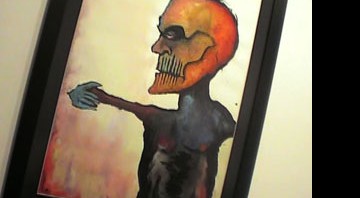 O cara sem ninguém pra abraçar é a aquarela preferida de Manson - que a pintou ele próprio - Fernanda Soares/Still