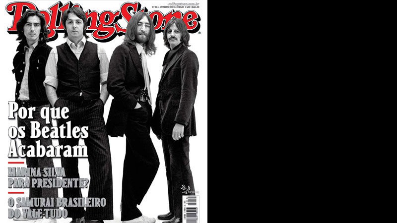Os Beatles estampam a capa da edição de setembro da Rolling Stone Brasil