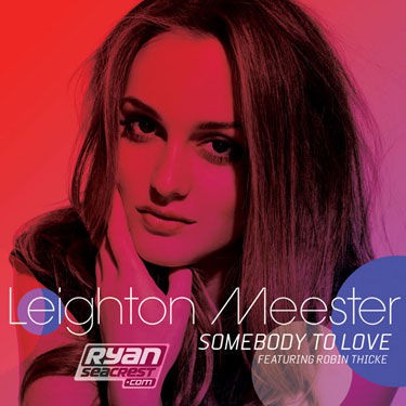 Capa de "Somebody to Love", primeiro single do disco de estreia da cantora e atriz Leighton Meester, estrela do seriado <i>Gossip Girl</i> - Reprodução/Ryan Seacrest.com