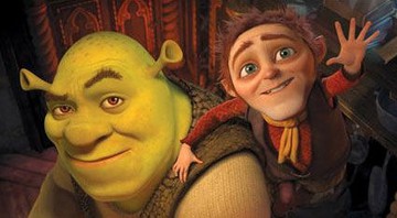 Shrek (Mike Myers) e o vilão Rumpelstiltskin (Walt Dohrn) - Reprodução