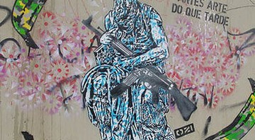 Grafite de Ozeas Duarte, homenageado nesta edição do evento do dia do grafite, realizado pela ONG Ação Educativa - Reprodução/Flickr Graffiti Vivo